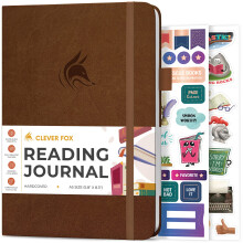 Clever Fox Reading Journal  denk recenze knih  drkov doplnky pro milovnky cten  denk pro deti a dospel  A5 5,8 x 8,3 (hned)