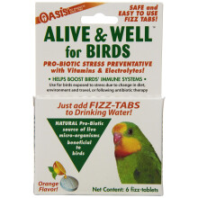 OASIS #80070 Comprims prventifs et probiotiques contre le stress Alive and Well pour oiseaux blancs 1 pice (paquet de 1)