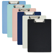 BOMEI PACK Plast clipboard 6 pakke diverse farver Office clipboard 12,5 x 9 tommer