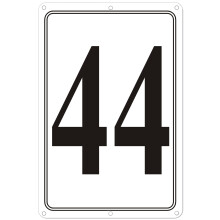 i-CowFun Letreros numricos de aluminio de primera calidad, 44 letreros numerados de metal de 12 ""x 8"" para exteriores para estacionamientos, pis
