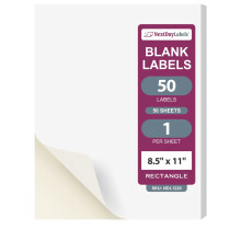 NextDayLabels - Volledige pagina-etiketten 8,5 x 11 - Witte verzendetiketten - 8,5 x 11 etiketpapier voor printer - Groot blanco mat stickerprint