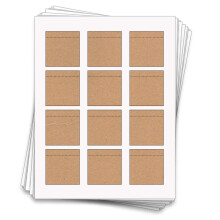 60 etichette per balsamo labbra Dashleigh Kraft - Perfette per flaconi di lucidalabbra e coloranti labbra, stampabili a getto d'inchiostro o lase