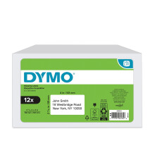DYMO Original LabelWriter Versandetiketten für LabelWriter Drucker, Weiß, 2-1/8'' x 4'' (30323), 6 Rollen à 220