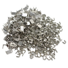 YaHoGa 300 piezas #5 Topes inferiores de cremallera de metal plateado Topes superiores para reparaciσn de cremalleras (Plata)