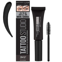 Maybelline TattooStudio Waterproof Wenkbrauwgel, 264 ZWART, 1 Stuk