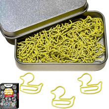 S?de papirclips 60 STK Andeformede papirclips Dyrebogm?rker Clips Assorterede farver Sjove kontorgaver til kvinder M?nd Kolleger L?rere Studerend