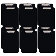 Bedre kontorprodukter Sort plastik clipboards 12 pakke holdbare 12,5 x 9 tommer lav profil klip sort s?t med 12 stk.