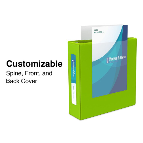 Staples Staples 82667 Zware 3-Inch 3-Ring View Binder Chartreuse (24692) 1