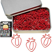 S?de papirclips 60 STK Jordb?rformede papirclips Frugtbogm?rker Clips Assorterede farver Sjove kontorgaver til kvinder M?nd Kolleger L?rere Stude