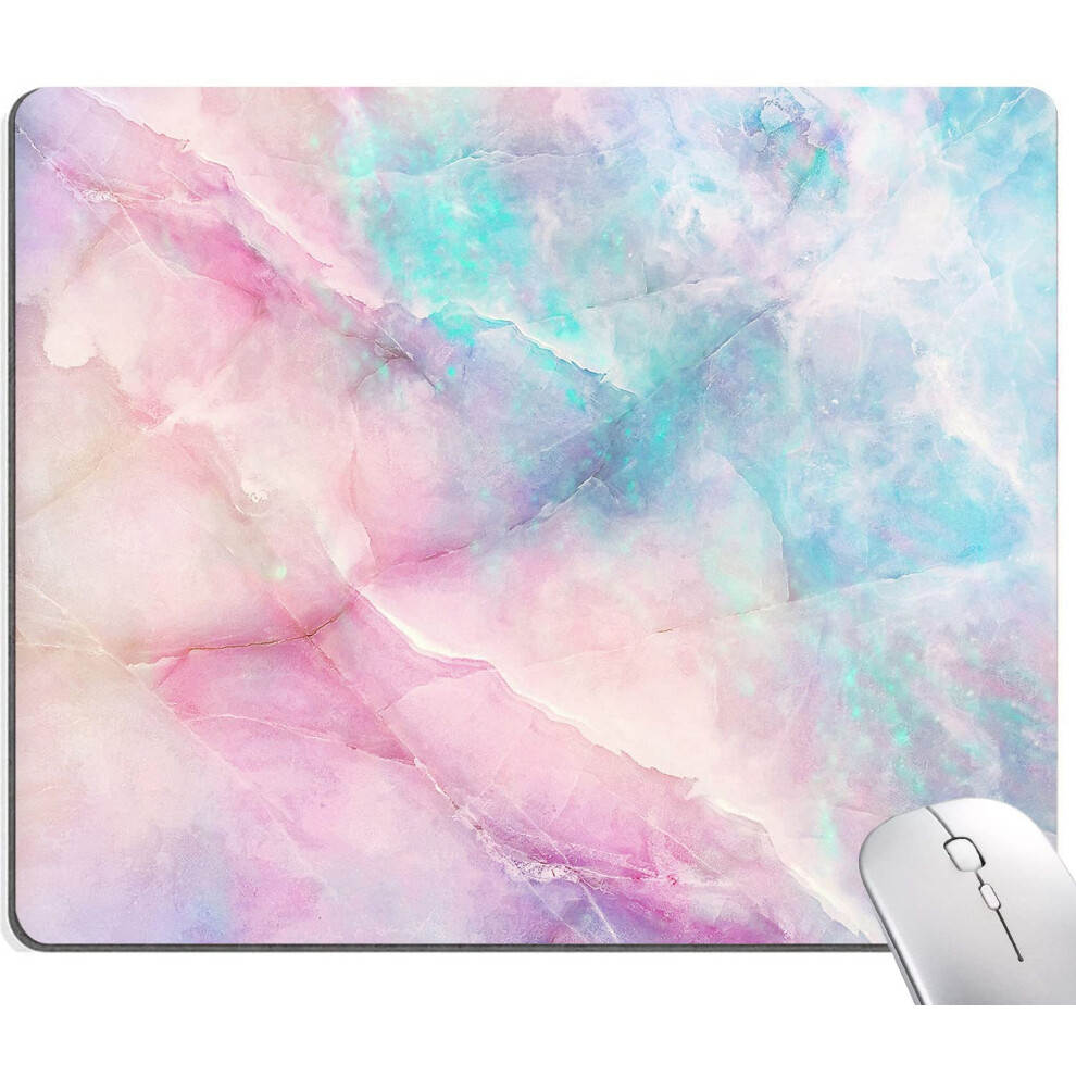 Kuosgm Mouse Pad Premium-Textured Mouse Mat Non-Slip Rubber Base Mousepad For Laptop Computer & Pc 9.5?7.9 In Dream Marble 708936849822