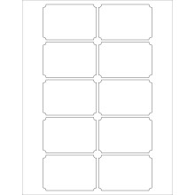 2 x 3 inch Etiketten voor Laser- en Inkjetprinters met Sjabloon, 12 Vel - 120 Stuks, Verzending Adreslabels