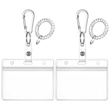 Handgelenk-Spulen-Ausweishalter mit Multitool, Aluminium-Karabiner-Clip, dehnbares Spiral-Armband, Schlsselanhnger fr Schlsselband, Outdoor,