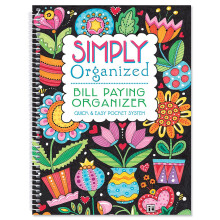 Mary Engelbreit Bill Paying Organizer Book - Persoonlijk accountboek 9"" bij 12 inch spiraalgebonden 14 zakken 32 labelstickers Bill Tracking