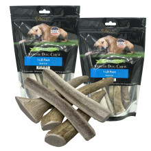 Deluxe Naturals 2 x 1-LB Kleine Gemengde Hele & Gespleten Elkhert Dog Chews voor Honden Onder 20 lbs
