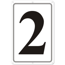 i-CowFun Letreros numricos de aluminio de primera calidad, 2 letreros numerados de metal de 12 ""x 8"" para exteriores para estacionamientos, piso