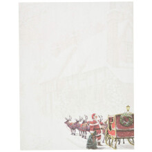 Grandi documenti! Carta intestata con slitta di Babbo Natale, 80 pezzi, 11"" x 8,5"" (2015064)