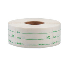 L LIKED 500 Stickers 1 x 2 Inch Oplosbare Labels voor Voedselcontainers (Groen)