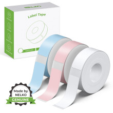 NELKO Original P21 Etikettendrucker-Band, angepasstes Etikettendruckpapier, 14 x 40 mm (0,55 Zoll x 1,57 Zoll), standardmig laminierter Etikett