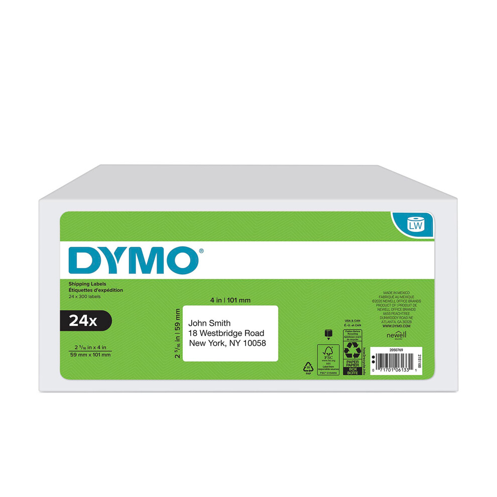Dymo DYM2050769 4 x 2.25 in. Labelwriter Labels, White