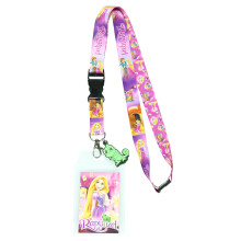 Disney Tangled Princess Raiponce Scnes Breakaway Cordon pour badge d'identification avec breloque Pascal en caoutchouc de 5,1 cm