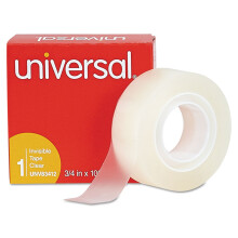 Universal UNV83412 1,9 cm x 25,4 m 1 cm Kern Unsichtbares Klebeband - Klar (12/Pack)