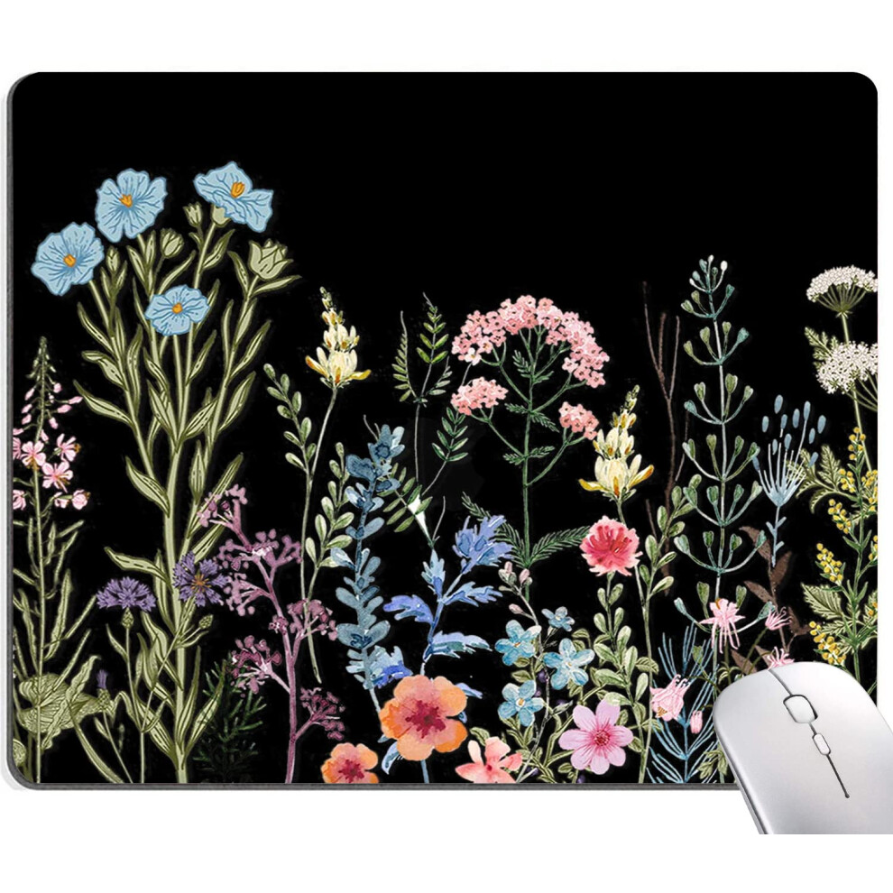 Kuosgm Mouse Pad Premium-Textured Mouse Mat Non-Slip Rubber Base Mousepad For Laptop Computer & Pc 9.5?7.9 In Weeds 708936849952