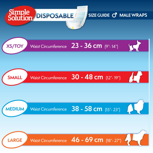 Simple Solution Simple Solution Diadema de pañal desechable para perros macho, 12 hilos, con indicador de sudor 2