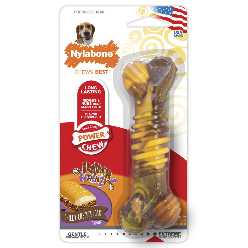 Photos - Dog Toy Nylabone Beef and Cheese Flavour Dog Chew, Medium NFCS103P 