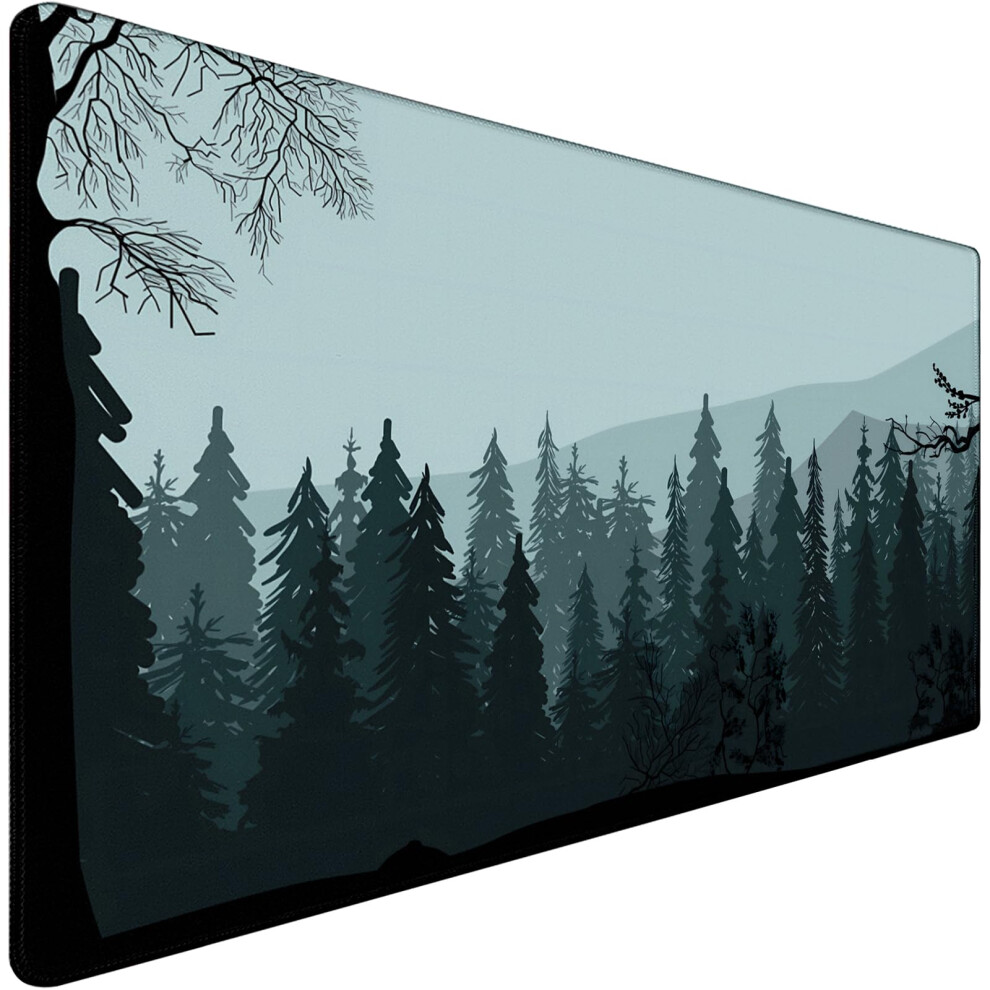 Mouse Pad Forest Background Pattern Large Mouse Pad For Gamer (31.5""""X15.7"""") Gaming Mousepad With Nonslip Base Waterproof Comfy Computer Keyboard 799947537662