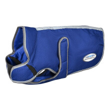 (Dark Blue/Grey/White, 30Cm) Weatherbeeta Comfitec Premier Free Parka Deluxe Dog Coat Medium