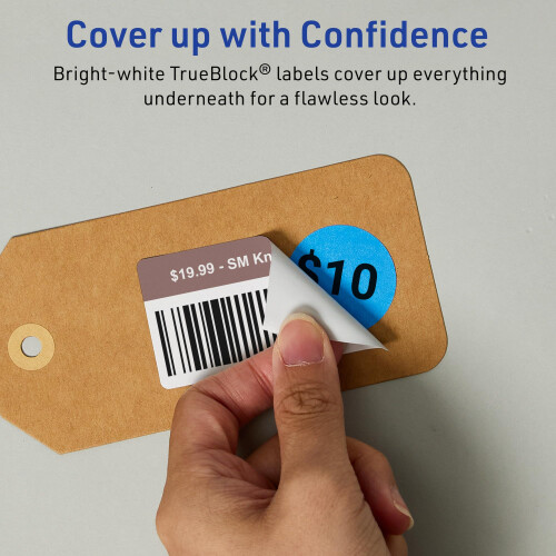 Avery TrueBlock Matte White Rectangular Labels, 1.5" x 2.75", 250 Stuks, Print-to-The-Edge, Laser/Inkjet 2