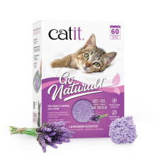 Go Natural! Clumping Pea Pod Cat Litter Lavender Scented 2 x 2.8kg (5.6Kg)