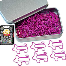 S?de papirclips 60 STK Griseformede papirclips Dyrebogm?rker Clips Assorterede farver Sjove kontorgaver til kvinder M?nd Kolleger L?rere Studeren