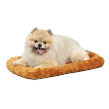 MidWest Homes for Pets QuietTime XS Dog Bed - Cinnamon Faux Fur Bolster Ultra-Soft and Machine Washable Fits 22-Inch Crates and Carriers for Small