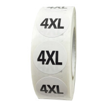 FuraHa 1000 STKS 4XL Kleding Maatstickers Etiketten 7/8 """" Ronde Zelfklevende Maatstickers voor Kleding T-shirts Retail