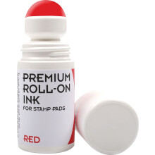 Consol Stamp 030260 2 oz Premium Roll-On Ink Refill Stamp, Red