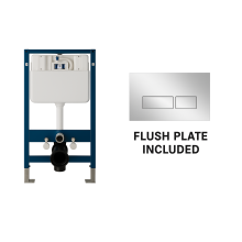(Chrome Flush button) Wall Hung Concealed Cistern With Optional Flush Button