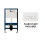 (Chrome Flush button) Wall Hung Concealed Cistern With Optional Flush Button 6