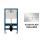 (Chrome Flush button) Wall Hung Concealed Cistern With Optional Flush Button 5