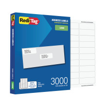 Redi-Tag adresetiketten Value Bulk Box 3000 blanco (100 vellen van 30) 1"" x 2,625"""" alleen voor laserprinters Gratis online sjablonen (1009572)