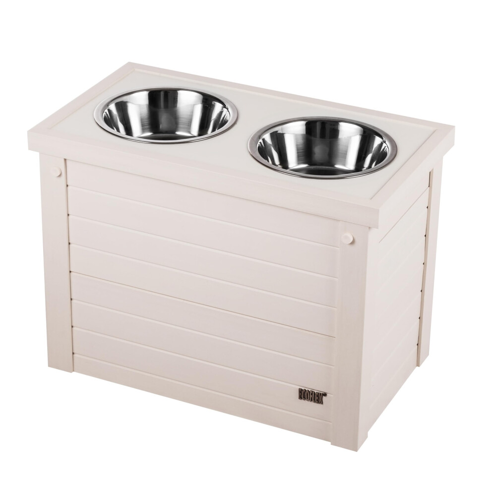 Photos - Other for Dogs New Age Pet EHHF304XL Ecoflex Piedmont Diner with Storage - Antique White EHHF303XL 