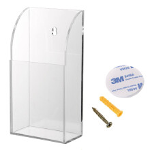 Hipiwe Wandhalterung für Fernbedienungen, transparenter Acryl-Medien-Organizer, Aufbewahrungsbox, Couchtisch und Nachttisch, praktischer Fernbedienun