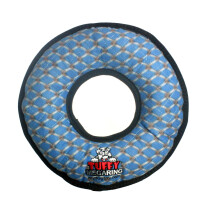 TUFFY - World's Tuffest Soft Dog Toy - MEGA Ring - Squeakers -Multiple Layers. Made Durable Strong & Tough. Interactive Play Tug Toss & Fetch. Machi
