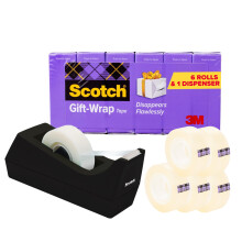 Scotch Geschenkpapier-Klebeband mit Scotch Tischabroller, 6 Rollen 3/4"" x 1000"" plus 1 Tisch-Klebebandabroller, ideal zum Verpacken von Geschen