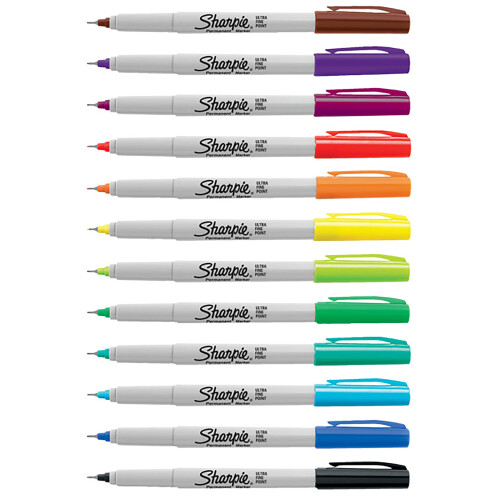 Sharpie Sharpie Ultra-Fine Point Assorted Permanent Markers, Pack of 12 1