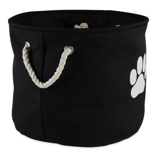 Bone Dry Pet Storage Collection Collapsible Bin Black Small Round