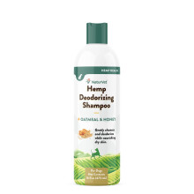 NaturVet - Shampoo deodorante alla canapa per cani - Pi? farina d'avena e miele - 16 oz - Deterge e deodora delicatamente pelle e pelo - Arricchi