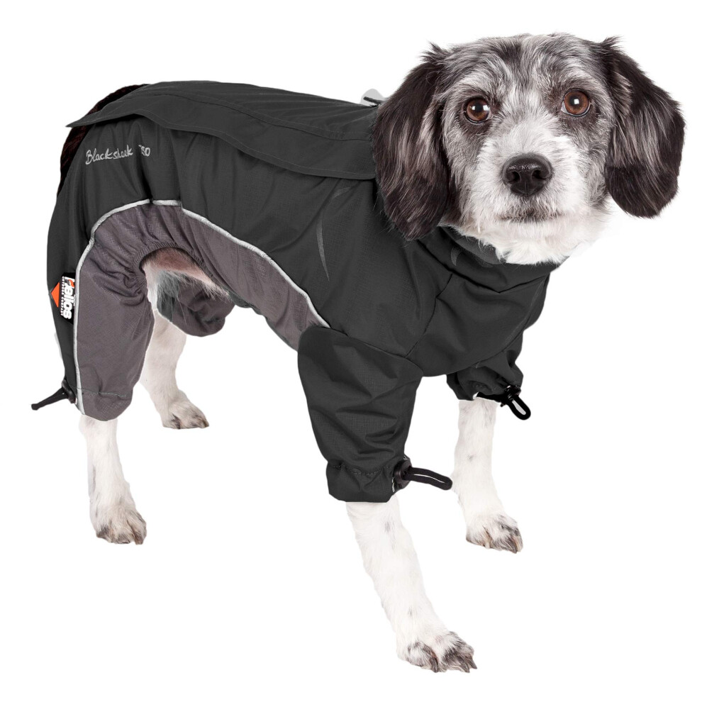 Photos - Dog Clothing Dog Helios Pet Life JKHL4BKMD Helios Blizzard Full-Bodied Adjustable And 3M Reflective Dog Jacket, Black - Medium Black JKHL4BKMD 