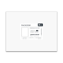 PACKZON Stickerprinter Papieren verzendetiketten Volledig vel met zelfklevende vierkante hoek voor laser- en inkjetprinters 8,5"" x 11"""" Wit (100