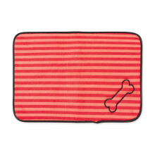 Tappetino per animali domestici ultra assorbente lavabile in lavatrice a secco, 30,5 x 45,7 cm, striscia rossa